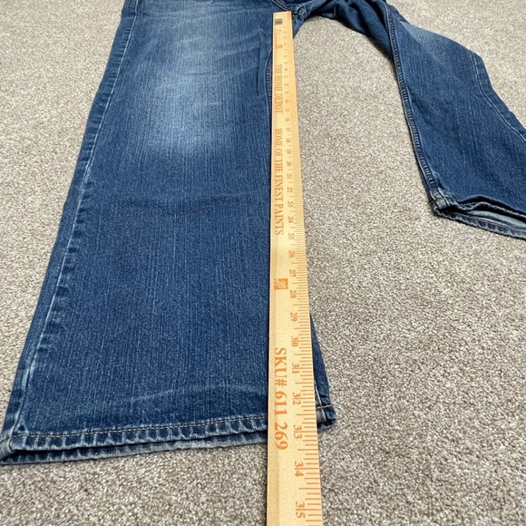 American Eagle mens baggy jeans loose fit jeans sz 36x33 medium wash distress - Picture 5 of 12